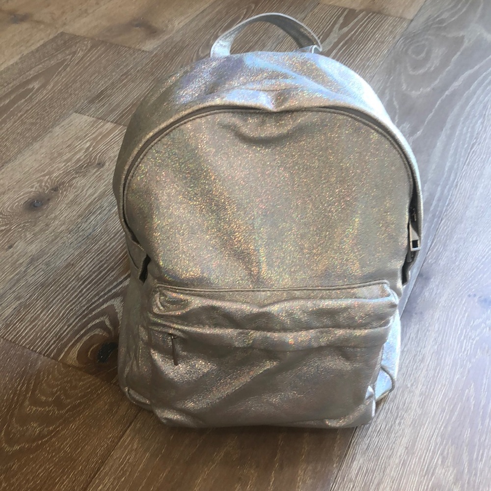 Iridescent Silver Rainbow Mini Backpack - image 4